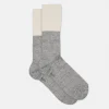 Fashion AIAYU - Linen Rib Socks - Mix Grey Melang