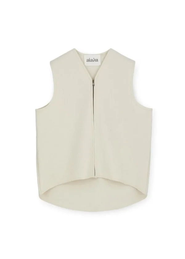 Shop AIAYU - Maples Merino Vest - Albicant