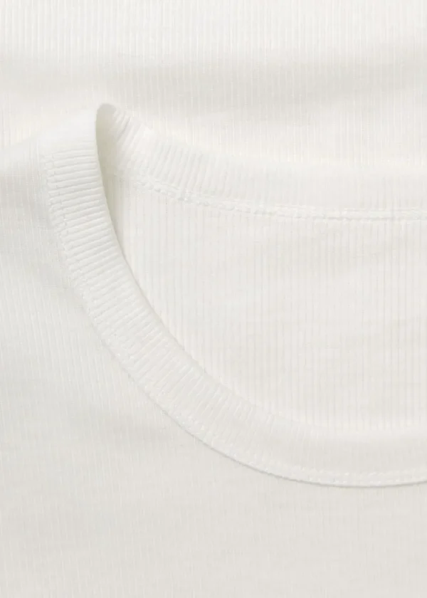 Outlet AIAYU - Rib Long Sleeve Tee - Off White