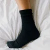 Discount AIAYU - Wool Rib Socks - Black