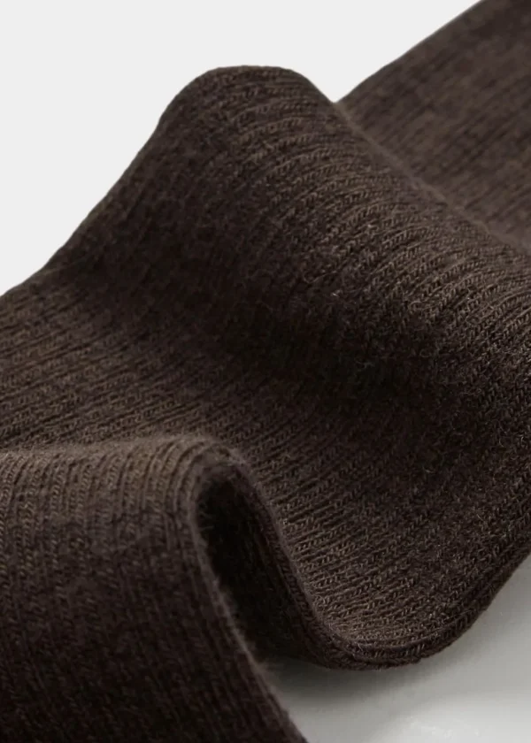 New AIAYU - Wool Rib Socks - Brown