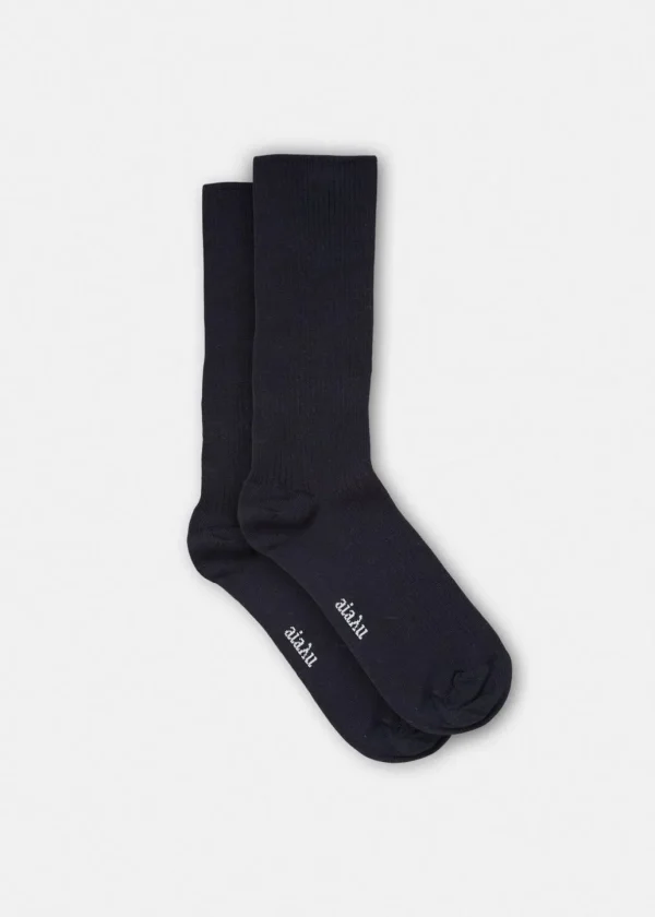 Cheap AIAYU - Wool Rib Socks - Navy