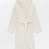 Shop AIAYU DOMUS - Hooded Bathrobe Terry - Pure Ecru