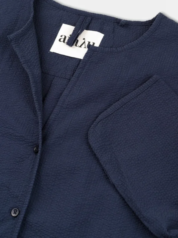 Best Sale AIAYU DOMUS - Pyjamas Seersucker - Navy