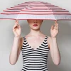 Online ANATOLE - Striped Compact Umbrella - Sorbet Pink Stripes - Marcelle