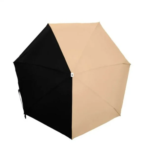 New ANATOLE - Two Tone Compact Umbrella - Alice - Beige & Black