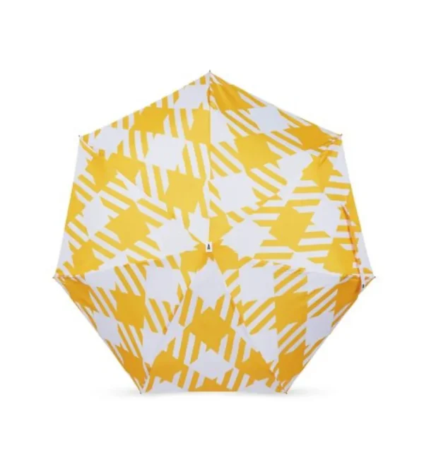 Fashion ANATOLE - Yellow Oversize Gingham Compact Umbrella - Victoria