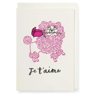 Shop Archivist - Printed Card - Poodle Je Taime