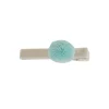 Best BON DEP - Aligator Clip W Pompom - Ivory Ice Blue