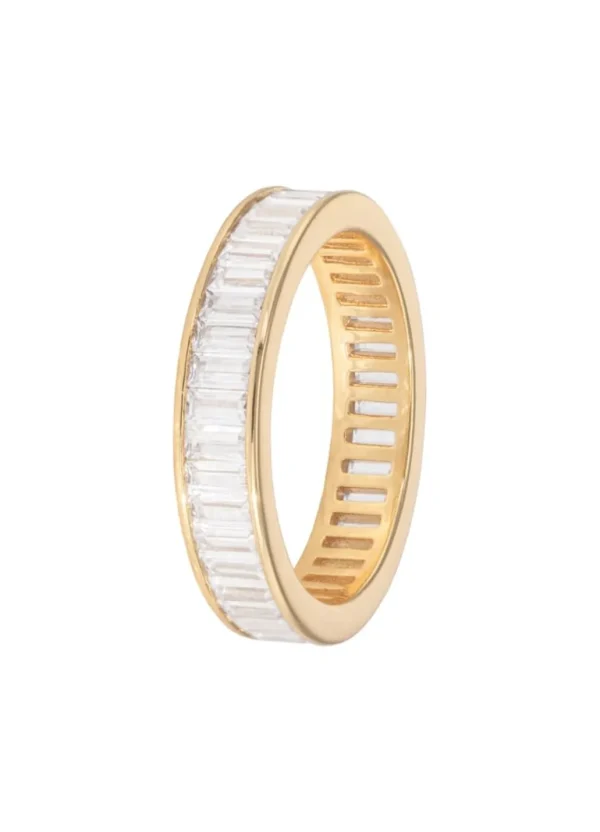 Hot Emilia by Bon Dep - Eternity Ring Rectangular Gold