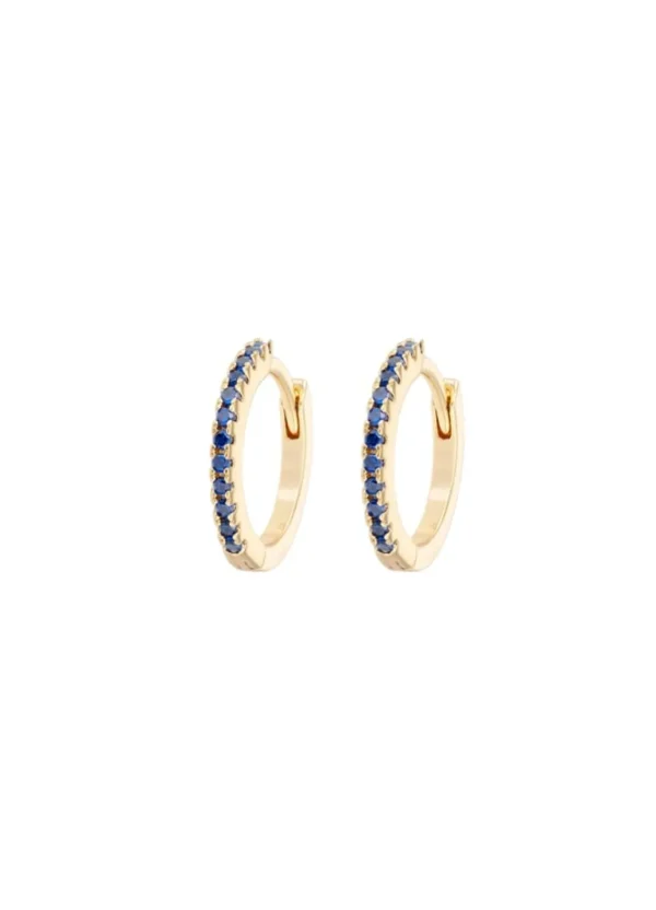 Hot Emilia by Bon Dep - Medium Hoops - Navy