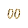 Best Emilia by Bon Dep - Medium Hoops Gold & White