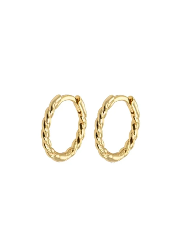 Online Emilia by Bon Dep - Medium Twisted Hoops