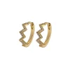 Clearance Emilia by Bon Dep - Medium Zigzag Hoops