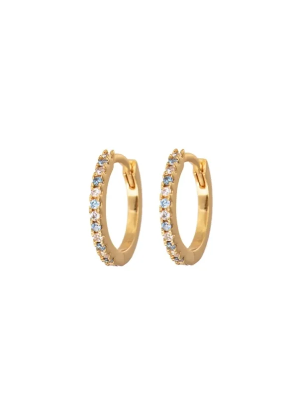 Hot Emilia by Bon Dep - Medium Hoops - Blue & White