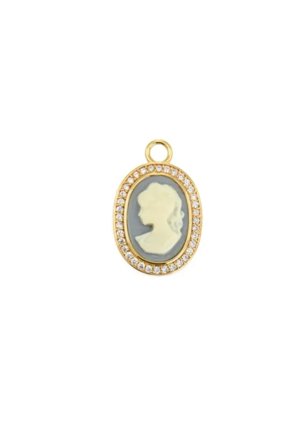 Shop Emilia by Bon Dep - Medium Camelia Charm - Blue