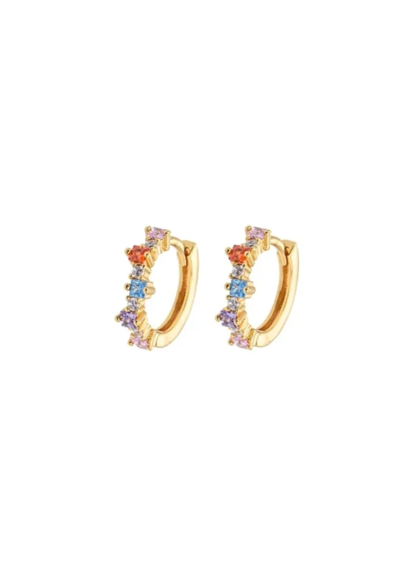 Shop Emilia by Bon Dep - Mixed Small Hoops - Bright