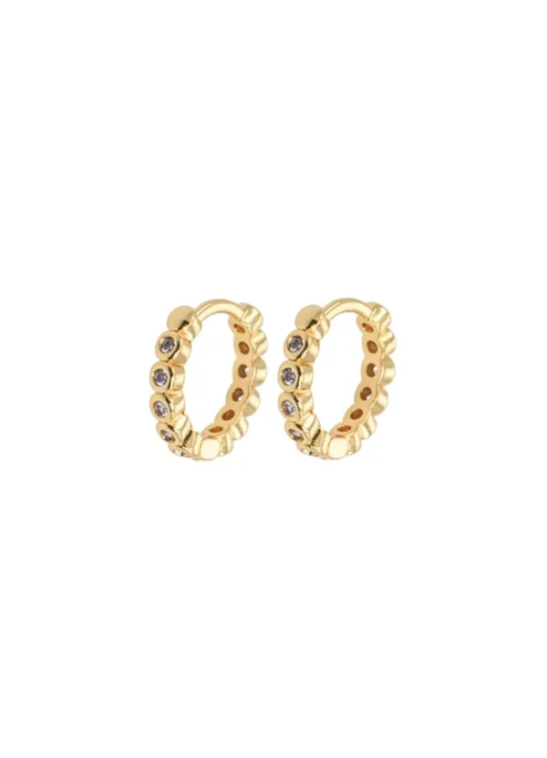 Store Emilia by Bon Dep - Small Stone Drop Hoops