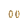 Shop Emilia by Bon Dep - Small Stone Covered Hoops - Army