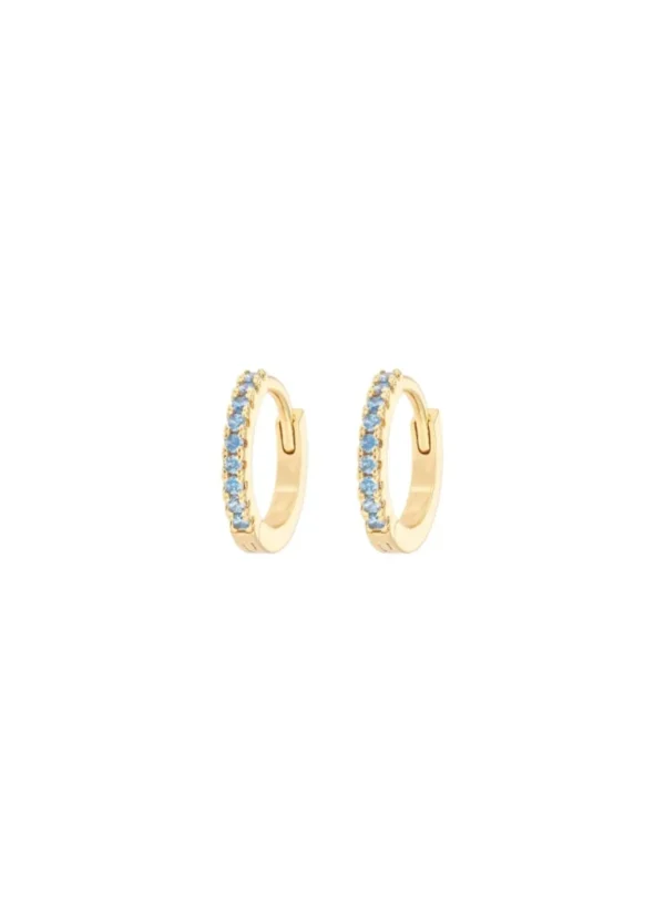 Fashion Emilia by Bon Dep - Small Hoops - Blue