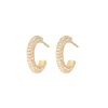 New Emilia by Bon Dep - Small Chunky Hoops - White