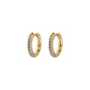 Clearance Emilia by Bon Dep - Small Stone Covered Hoops - Blue