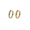 Best Sale Emilia by Bon Dep - Small Hoops Gold & White