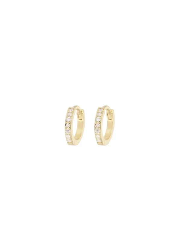 Shop Emilia by Bon Dep - X-Small Hoops - White