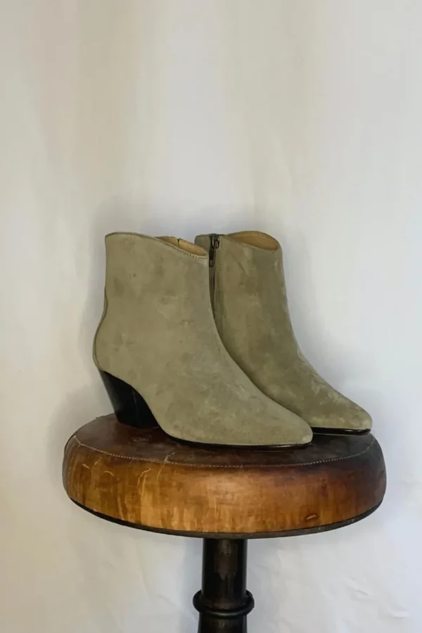 Best Sale ISABEL MARANT ÈTOILE Isabel Marant Etoile - Dacken Boots - TaupeBlack Heel