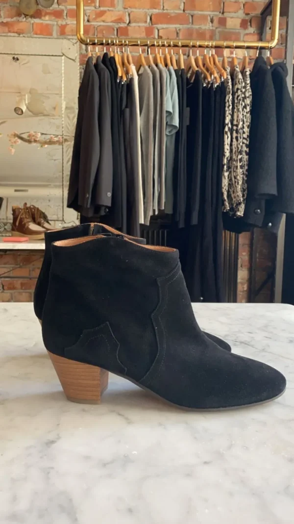 Online ISABEL MARANT ÈTOILE Isabel Marant Etoile - Dicker Boots - Black Suede