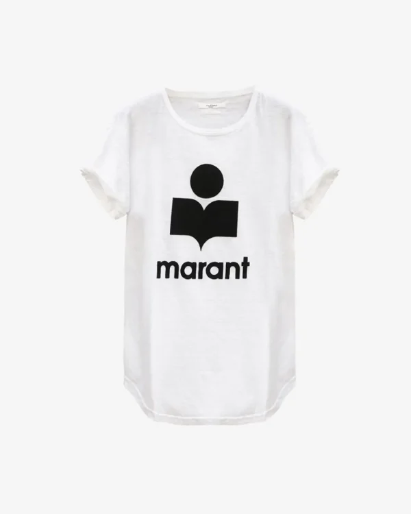 Shop ISABEL MARANT ÈTOILE Isabel Marant Etoile - Koldi Linen Tee Shirt - White