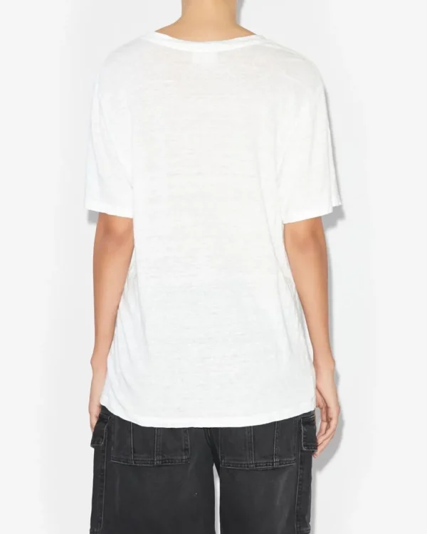 Clearance ISABEL MARANT ÈTOILE Isabel Marant Etoile - Zewel Linen Tee Shirt - White