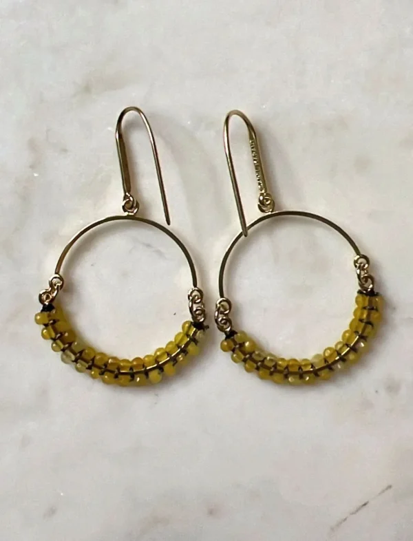 Best ISABEL MARANT JEWELRY - Cesaria Hoop Earrings - Yellow