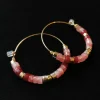 Flash Sale ISABEL MARANT JEWELRY - Stone Pearl Hoops - Pink