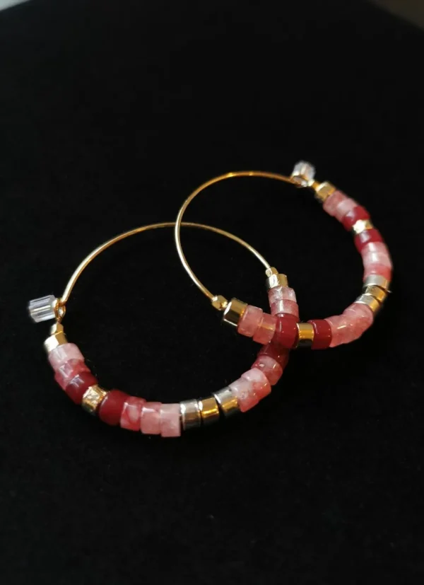 Flash Sale ISABEL MARANT JEWELRY - Stone Pearl Hoops - Pink