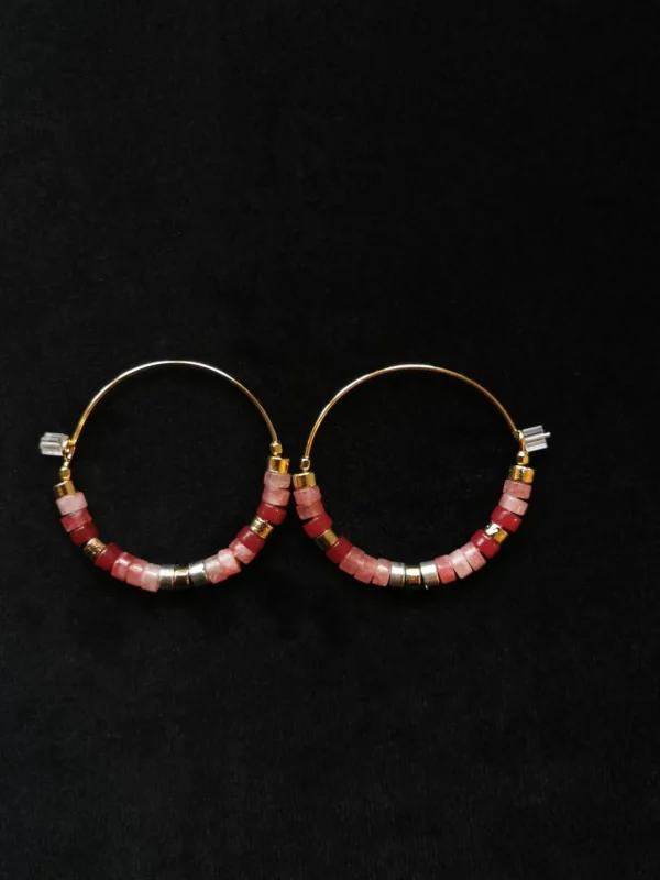 Flash Sale ISABEL MARANT JEWELRY - Stone Pearl Hoops - Pink