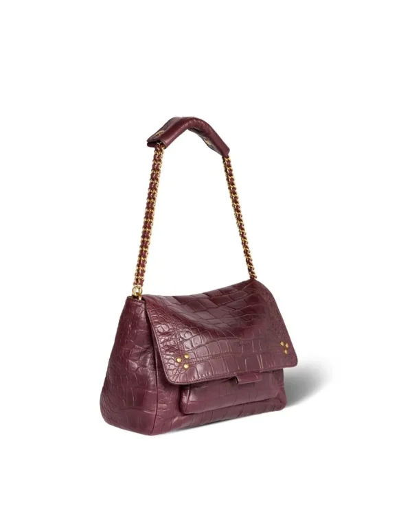 Sale JEROME DREYFUSS - Lulu M - Croco Aubergine