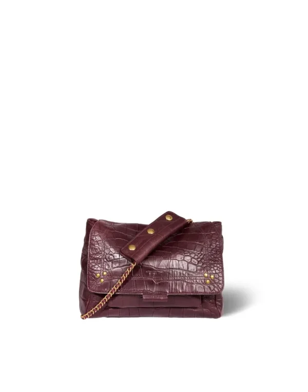 Sale JEROME DREYFUSS - Lulu M - Croco Aubergine