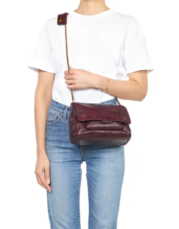 Sale JEROME DREYFUSS - Lulu M - Croco Aubergine