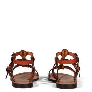 Clearance JEROME DREYFUSS - Ulla Sandals - Gold Ve Cowskin