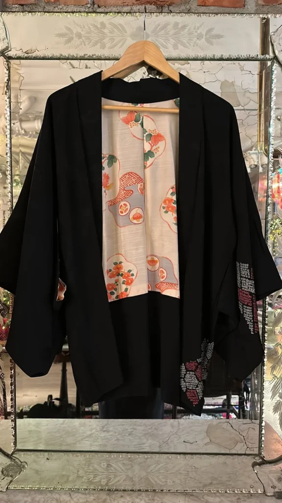 Flash Sale Kyoto Vintage Warehouse - Silk Haori - Black