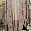 New Kyoto Vintage Warehouse - Silk Haori - White & Fuchsia