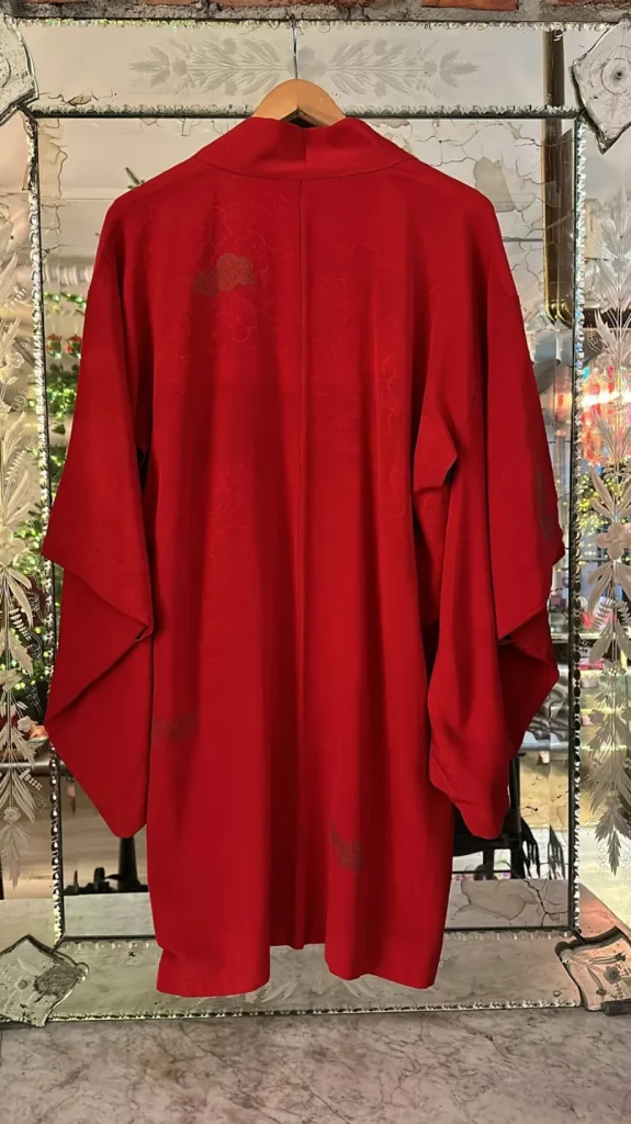 Discount Kyoto Vintage Warehouse - Silk Haori - Red