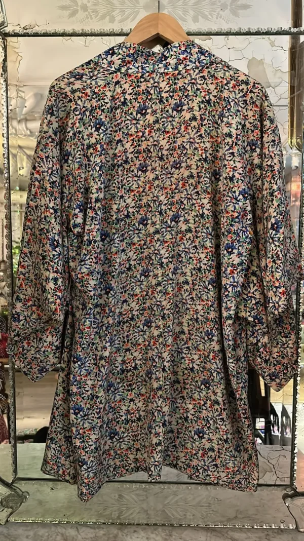 Sale Kyoto Vintage Warehouse - Silk Haori - Flowers