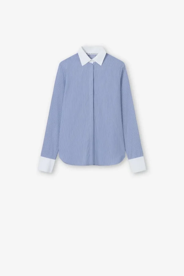 Cheap MARK TAN - Bertine Shirt - Blue Stripe