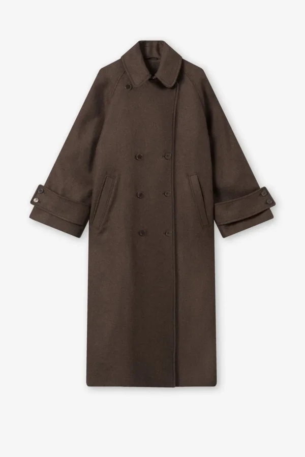 Cheap MARK TAN - Clarabelle Coat - Brown Melange