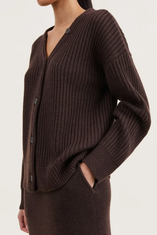 Best Sale MARK TAN - Kathena Cardigan - Dark Brown