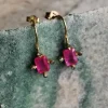 New 5 OCTOBRE - Boucle D'Oreille Pinkie Earrings - Pink Sapphire