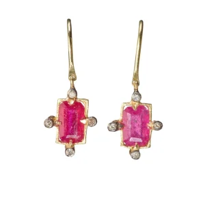 New 5 OCTOBRE - Boucle D'Oreille Pinkie Earrings - Pink Sapphire