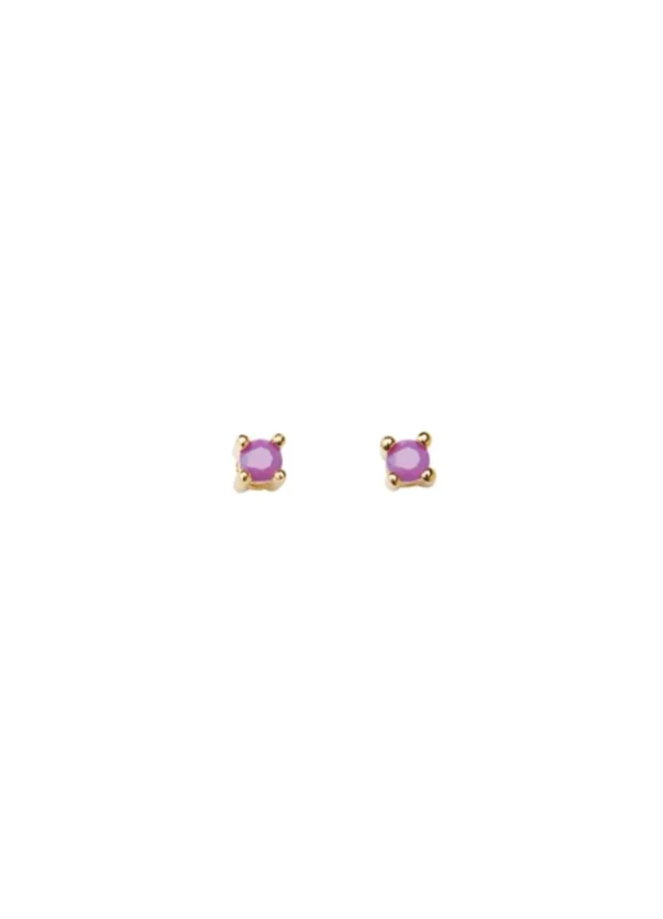 Discount Pico Copenhagen - Cecilie Crystal Stud - Purple Opac